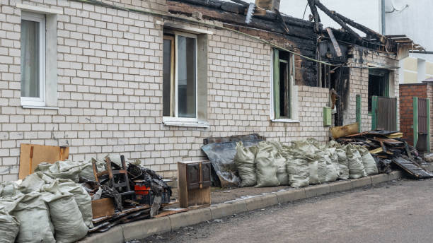 Professional Soot Cleanup technician working in Hightstown, NJ
